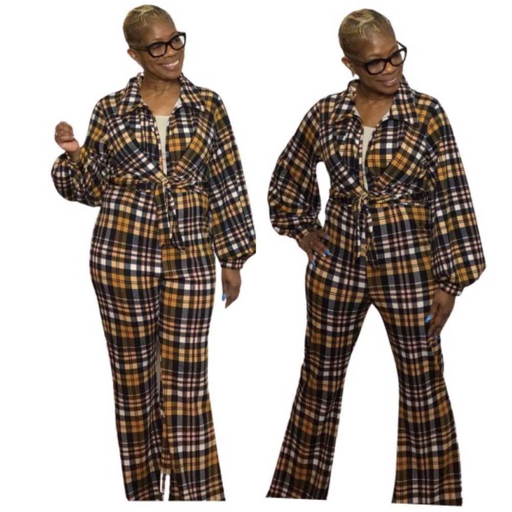 Plaid Jumpsuit
